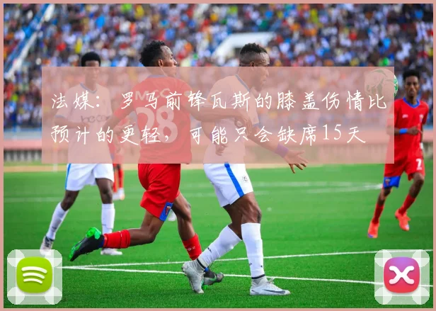 法媒:罗马前锋瓦斯的膝盖伤情比预计的更轻,可能只会缺席15天